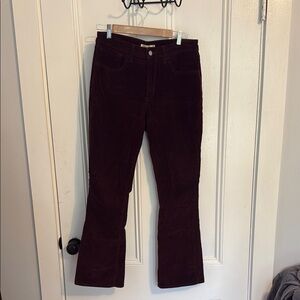Women's Corduroy Jeans - Burgundy